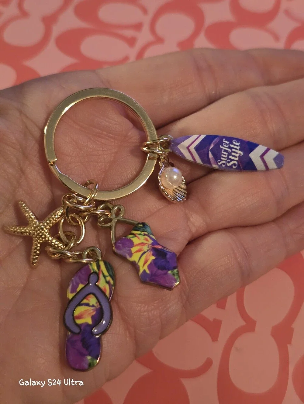 Beach Theme Bag Charm/ Keychain NEW